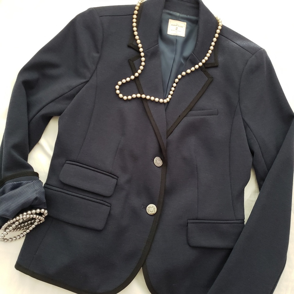 GAP Academy blazer navy black piping